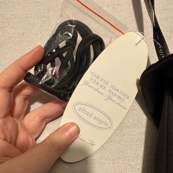 NWT Alfred Angelo Black-Blue Box Black Lace Mini Dress - size 12 - Picture 4 of 5